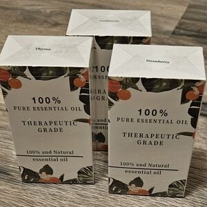 Therapeutic Grade Essential Oil Set - 100% Pure with Botanical Design